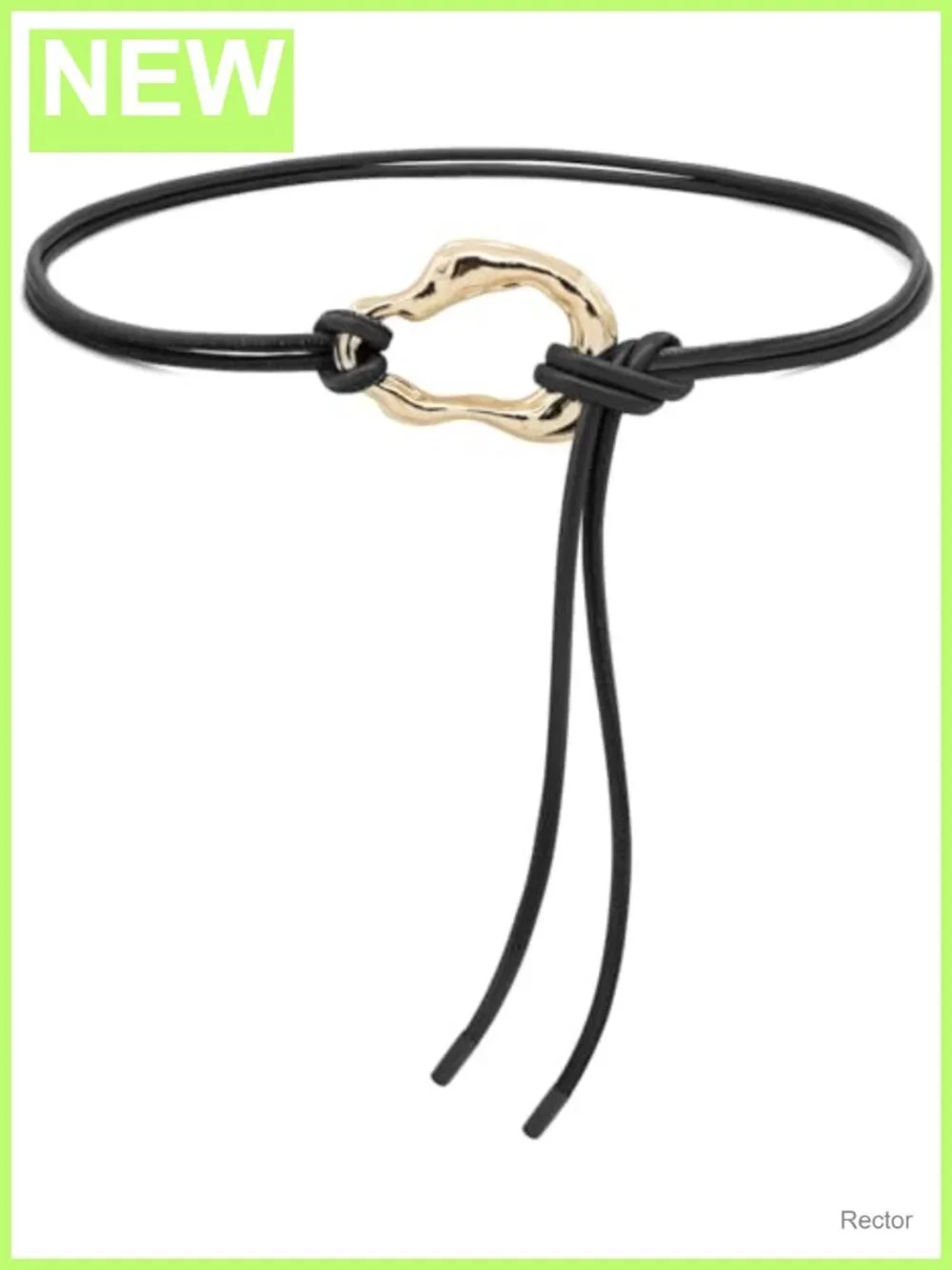 Skinny PU Leather Knotted Waist Belt with Gold Buckle for Dresses